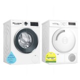 (Bundle) Bosch WGG234E0SG Washing Machine (8kg) + WTN84200SG Condenser Tumble Dryer (7kg)